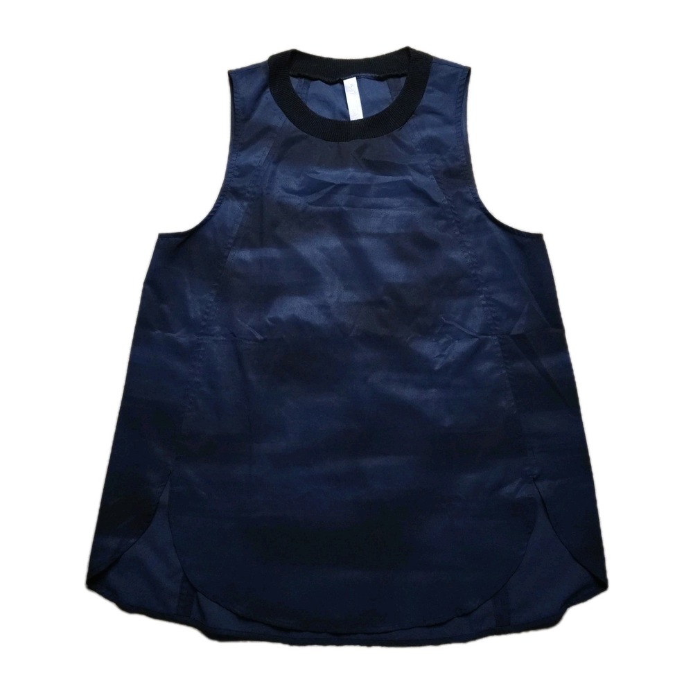 Athleta Zephyr Refined Tank Blue Sleeveless Athletic Top Womens Small Blur Camo